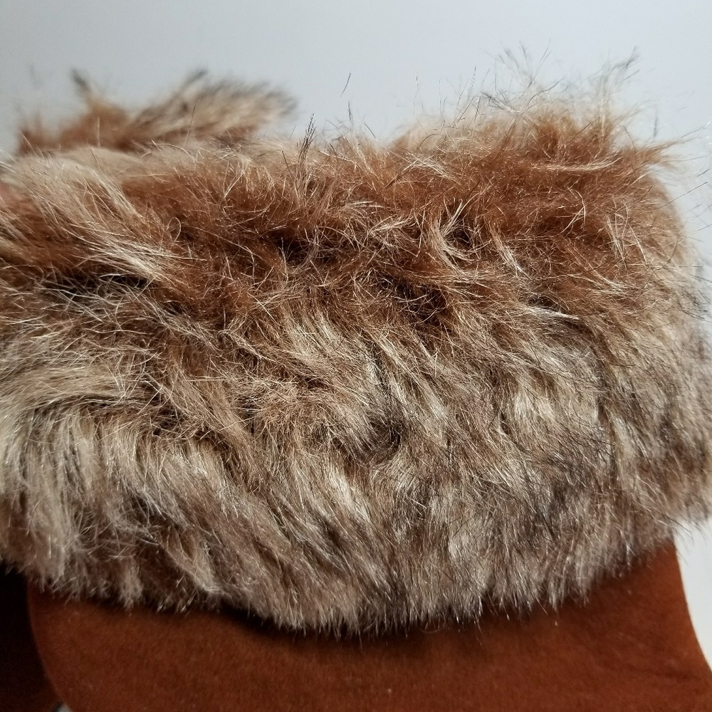 Booties with faux fur details - Picture 2 of 7